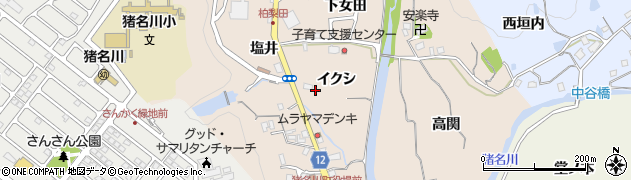 兵庫県猪名川町（川辺郡）柏梨田（小堂ノ上）周辺の地図