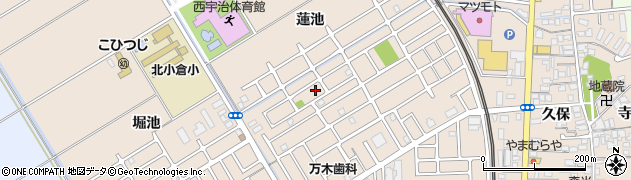 京都府宇治市小倉町蓮池周辺の地図