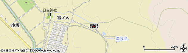 愛知県岡崎市桑谷町（深沢）周辺の地図