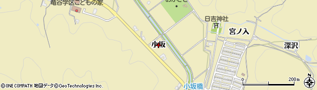 愛知県岡崎市桑谷町（小坂）周辺の地図