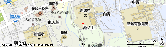 愛知県新城市滝ノ上周辺の地図