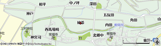 愛知県幸田町（額田郡）長嶺（柿添）周辺の地図