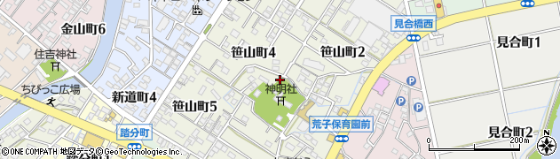 愛知県碧南市笹山町周辺の地図