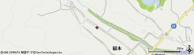 愛知県新城市稲木（観音前）周辺の地図
