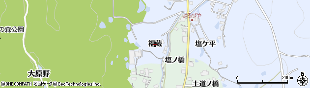 兵庫県宝塚市大原野（福蔵）周辺の地図
