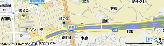 愛知県常滑市多屋（孫ヤラク）周辺の地図