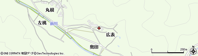 愛知県岡崎市鶇巣町（広表）周辺の地図