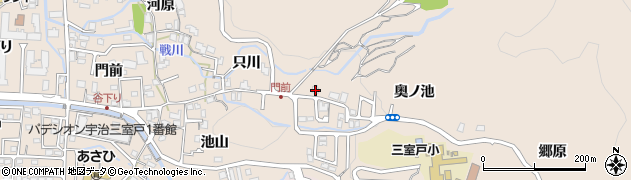 京都府宇治市莵道奥ノ池1周辺の地図