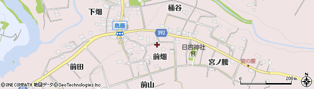 愛知県新城市日吉（前畑）周辺の地図