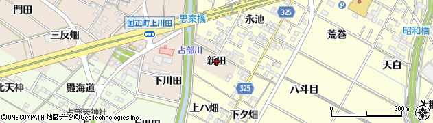 愛知県岡崎市国正町（新田）周辺の地図