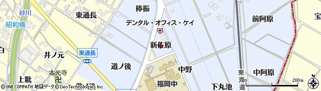 愛知県岡崎市上地町（新佐原）周辺の地図