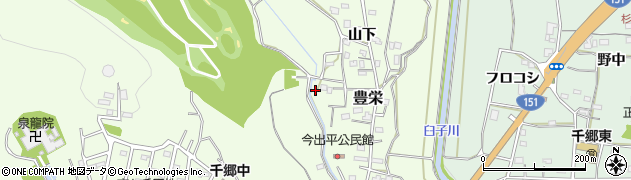 愛知県新城市豊栄西深田周辺の地図