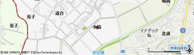 愛知県西尾市南中根町（小脇）周辺の地図