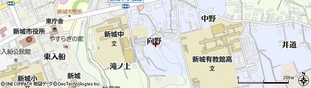 愛知県新城市向野周辺の地図