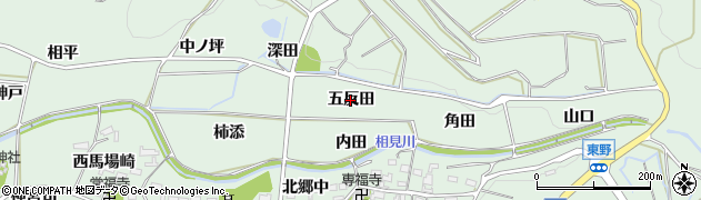 愛知県幸田町（額田郡）長嶺（五反田）周辺の地図