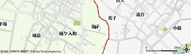 愛知県安城市城ケ入町（荒子）周辺の地図