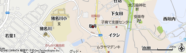 兵庫県猪名川町（川辺郡）柏梨田（塩井）周辺の地図
