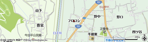 愛知県新城市杉山（フロコシ）周辺の地図