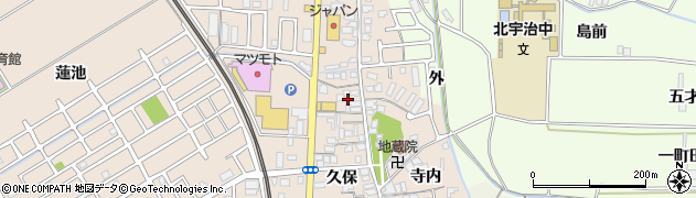 京都府宇治市小倉町久保13周辺の地図