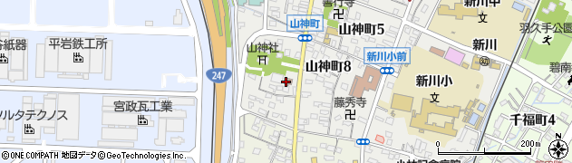 鶴ケ崎区民館周辺の地図