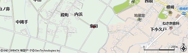 愛知県安城市東端町東田周辺の地図
