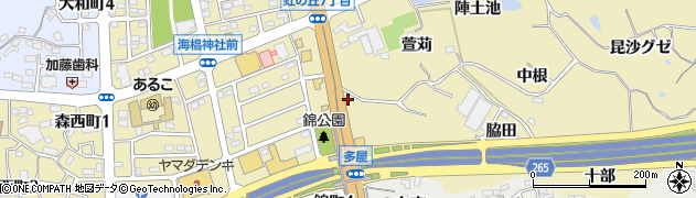 愛知県常滑市多屋（捻坂）周辺の地図
