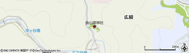 金山彦神社周辺の地図