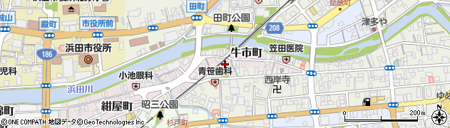 島根県浜田市牛市町周辺の地図
