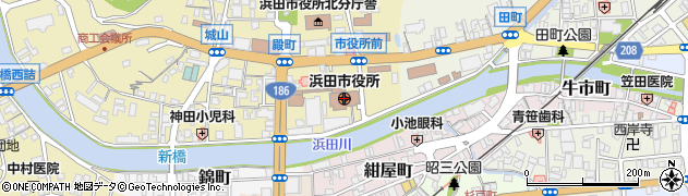 島根県浜田市周辺の地図