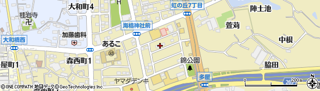 愛知県常滑市錦町1丁目周辺の地図