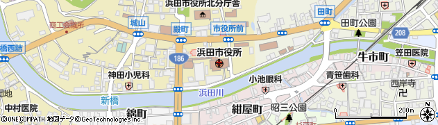 浜田市役所　産業経済部産業政策課産業企画係周辺の地図