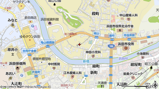 〒697-0027 島根県浜田市殿町の地図