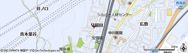 京都府大山崎町（乙訓郡）大山崎（早稲田）周辺の地図