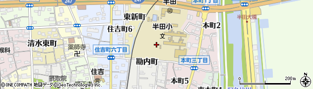 愛知県半田市勘内町周辺の地図