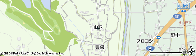 愛知県新城市豊栄（山下）周辺の地図