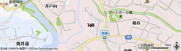 愛知県新城市日吉（下畑）周辺の地図