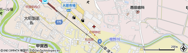 滋賀県甲賀市甲賀町大原市場1周辺の地図