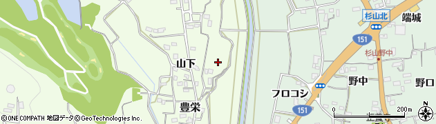 愛知県新城市豊栄（広表）周辺の地図