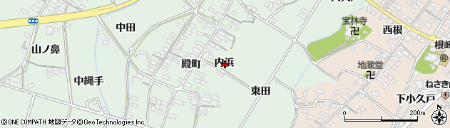 愛知県安城市東端町内浜周辺の地図