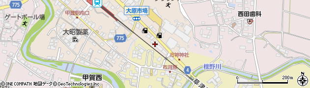 滋賀県甲賀市甲賀町大原市場2周辺の地図