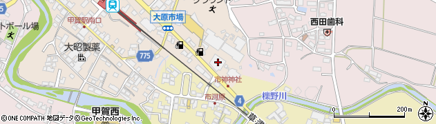 滋賀県甲賀市甲賀町大原市場1-1周辺の地図