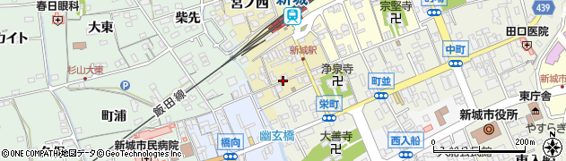 愛知県新城市宮ノ西周辺の地図
