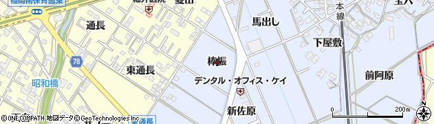 愛知県岡崎市上地町（棒振）周辺の地図
