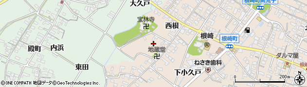 愛知県安城市根崎町西根周辺の地図