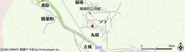 愛知県岡崎市鶇巣町周辺の地図