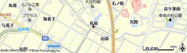 愛知県幸田町（額田郡）坂崎（礼硲）周辺の地図