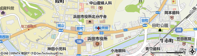 浜田調剤薬局周辺の地図