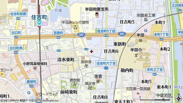 〒475-0868 愛知県半田市西新町の地図