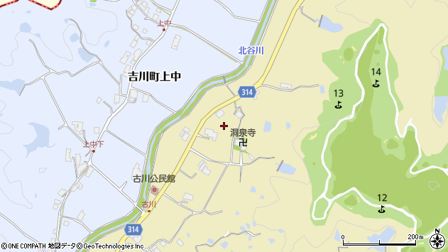 〒673-1105 兵庫県三木市吉川町古川の地図