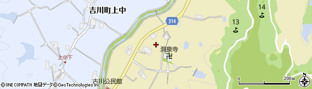 兵庫県三木市吉川町古川周辺の地図
